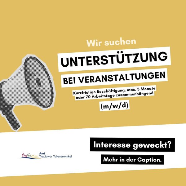 Aufruf zur Interessenbekundung zur Unterstützung bei Veranstaltungen (1)
