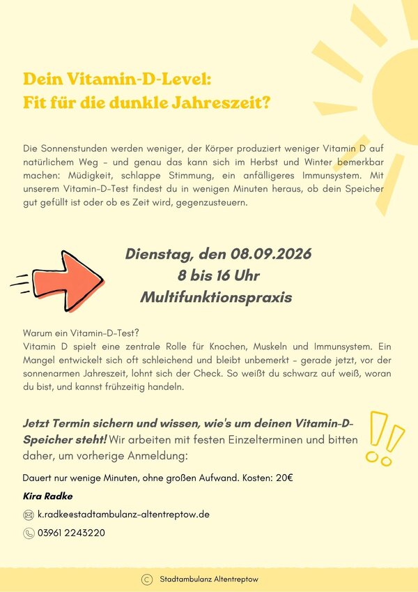 Bild vergr&ouml;&szlig;ern: Vitamin D Testung