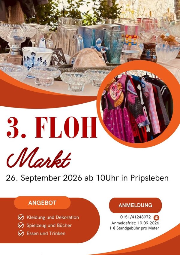 Flohmarkt Pripsleben Werbung