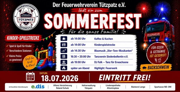 Feuerwehr Sommerfest tützpatz